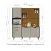 Cozinha 3 Peças Loft Gourmet Imperatriz Freijó/Off White Nesher