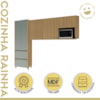 Cozinha 3 Peças Paneleiro 2 Portas 2 Gavetas, Aéreo Microondas e Armário Aéreo Microondas Rainha Nesher