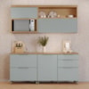 Cozinha 4 Peças 100% MDF Marquesa Nature/Verde Nesher