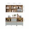 Cozinha 4 Peças 100% MDF Marquesa Nature/Verde Nesher