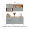 Cozinha 4 Peças 100% MDF Marquesa Nature/Verde Nesher