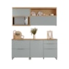 Cozinha 4 Peças 100% MDF Marquesa Nature/Verde Nesher