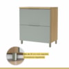 Cozinha 4 Peças 100% MDF Marquesa Nature/Verde Nesher