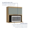 Cozinha 5 Peças 6 Portas 6 Gavetas Marquesa 100% Mdf Nature/Verde Nesher