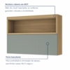 Cozinha 5 Peças 6 Portas 6 Gavetas Marquesa 100% Mdf Nature/Verde Nesher