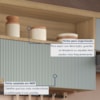 Cozinha 5 Peças 6 Portas 6 Gavetas Marquesa 100% Mdf Nature/Verde Nesher