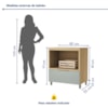 Cozinha 5 Peças 6 Portas 6 Gavetas Marquesa 100% Mdf Nature/Verde Nesher
