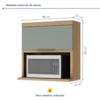 Cozinha 5 Peças 6 Portas 6 Gavetas Marquesa 100% Mdf Nature/Verde Nesher