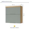 Cozinha 5 Peças 7 Portas 6 Gavetas Ripado Marquesa 100% Mdf Nesher