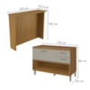 Cozinha 5 Peças Gourmet 100% MDF Freijó/Off White Princesa Nesher