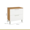 Cozinha 6 Peças Gourmet 100% MDF Freijó/Branco Burguesa Nesher