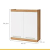 Cozinha 6 Peças Premium 100% MDF Freijó/Branco Burguesa Nesher 