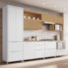 Cozinha 7 Peças 7 Portas 7 Gavetas Marquesa 100% Mdf Branco/Nature Nesher