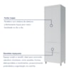 Cozinha 7 Peças 7 Portas 7 Gavetas Marquesa 100% Mdf Branco/Nature Nesher