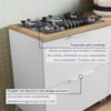 Cozinha 7 Peças 7 Portas 7 Gavetas Marquesa 100% Mdf Branco/Nature Nesher