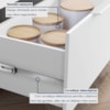 Cozinha 7 Peças 7 Portas 7 Gavetas Marquesa 100% Mdf Branco/Nature Nesher