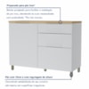 Cozinha 7 Peças 7 Portas 7 Gavetas Marquesa 100% Mdf Branco/Nature Nesher