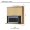 Cozinha 7 Peças 7 Portas 7 Gavetas Marquesa 100% Mdf Branco/Nature Nesher
