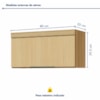 Cozinha 7 Peças 7 Portas 7 Gavetas Marquesa 100% Mdf Branco/Nature Nesher