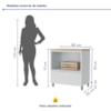 Cozinha 7 Peças 7 Portas 7 Gavetas Marquesa 100% Mdf Branco/Nature Nesher