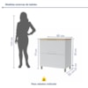 Cozinha 7 Peças 7 Portas 7 Gavetas Marquesa 100% Mdf Branco/Nature Nesher