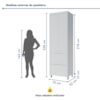 Cozinha 7 Peças 7 Portas 7 Gavetas Marquesa 100% Mdf Branco/Nature Nesher