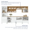 Cozinha 7 Peças 7 Portas 7 Gavetas Marquesa 100% Mdf Branco/Nature Nesher