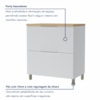 Cozinha 7 Peças 7 Portas 7 Gavetas Marquesa 100% Mdf Branco/Nature Nesher