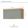 Cozinha 7 Peças 7 Portas 7 Gavetas Marquesa 100% Mdf Nature/Verde Nesher