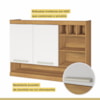 Cozinha 7 Peças Premium 100% MDF Freijó/Branco Burguesa Nesher