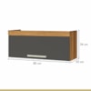 Cozinha 7 Peças Premium 100% MDF Freijó/Grafite Burguesa Nesher