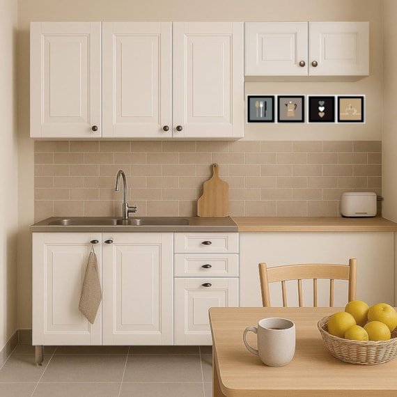 Cozinha Americana 3 Peças Branco Amoudi Móveis 