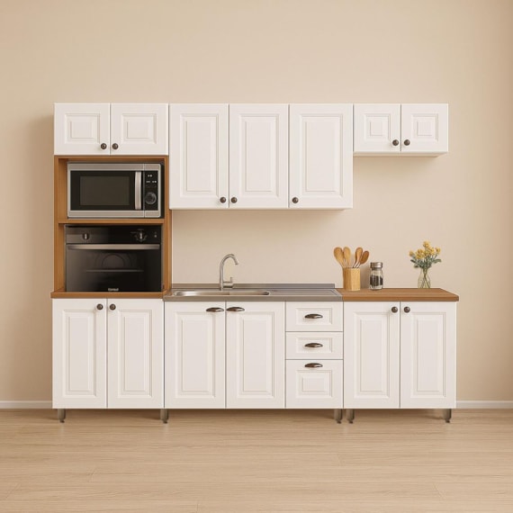 Cozinha Americana 5 Peças Branco Amoudi Móveis 