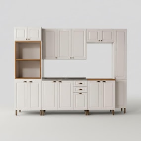 Cozinha Americana 6 Peças Branco Amoudi Móveis 