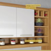 Cozinha Compacta 2 Peças Burguesa Freijó/Branco Nesher 