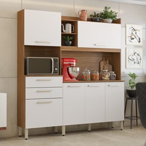 Cozinha Compacta Dama com Espaço pra Forno Duplo 3 Peças Amendola / Branco  - Demóbile - La Home Decor