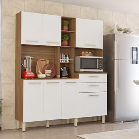 Cozinha Compacta Dama com Espaço pra Forno Duplo 3 Peças Amendola / Branco  - Demóbile - La Home Decor