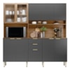 Cozinha Compacta Amora 10 Portas 2 Gavetas Amora Amendola/Grafito Prime Tx Demobile