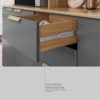 Cozinha Compacta Amora 10 Portas 2 Gavetas Amora Amendola/Grafito Prime Tx Demobile