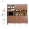 Cozinha Compacta Amora 10 Portas 2 Gavetas Amora Amendola/Marsala Prime Tx Demobile