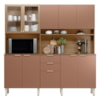 Cozinha Compacta Amora 10 Portas 2 Gavetas Amora Amendola/Marsala Prime Tx Demobile