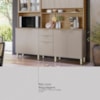 Cozinha Compacta Amora 10 Portas 2 Gavetas Amora Amendola/Nude Prime Tx Demobile