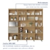 Cozinha Compacta Carvalho/Greige 7 portas 2 Gavetas Nobreza 210Cm 100% MDF Nesher 
