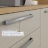 Cozinha Compacta Carvalho/Greige 7 portas 2 Gavetas Nobreza 210Cm 100% MDF Nesher 