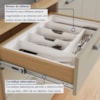 Cozinha Compacta Carvalho/Greige 7 portas 2 Gavetas Nobreza 210Cm 100% MDF Nesher 