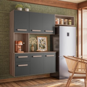 Cozinha Compacta Giulia Carvalho/Chumbo Nicioli 