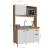 Cozinha Compacta Kit Veneto Castani/Off White Indekes