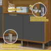 Cozinha Compacta Loft Imperatrize 6 Portas 2 Gavetas 100% Mdf Freijó/Grafite Nesher