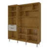 Cozinha Compacta Loft Imperatrize 6 Portas 2 Gavetas 100% Mdf Freijó/Off White Nesher