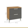Cozinha Compacta Modulada 4 Peças Burguesa Freijó/Branco Nesher